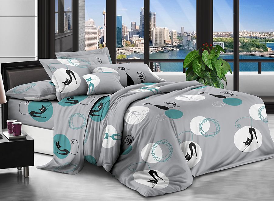 Комплект постельного белья двуспальный Бязь Полиэстер Ananasko 856063 90 ниток/см² 856063(2,0) фото | ANANASKO