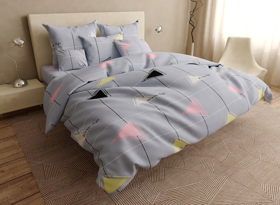 Комплект постельного белья двуспальный евро на резинке Бязь Голд Ananasko 144672 140 ниток/см² 144672(e) фото | ANANASKO