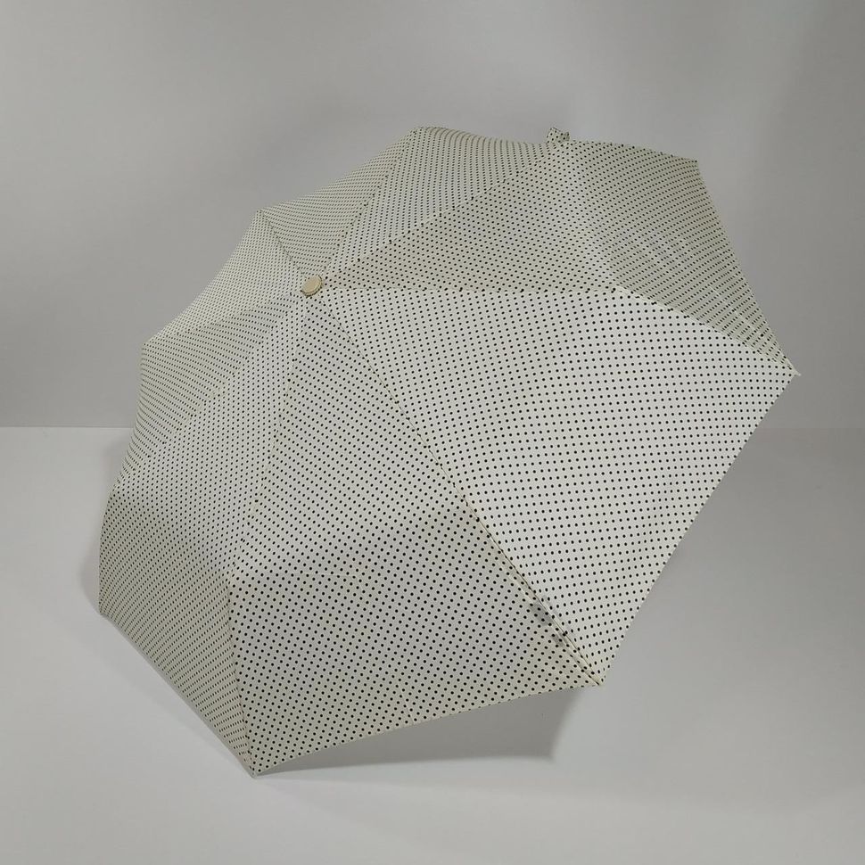 Механический компактный зонт в горошек от фирмы "SL", белый, 35013-3  35013-3 фото | ANANASKO