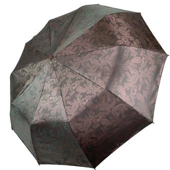 Женский складной зонт-полуавтомат с жаккардовым куполом "хамелеон" от Bellissimo, коричневый, М524-6 за 625 грн