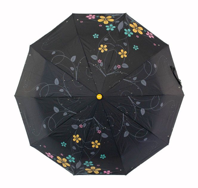 Женский зонт-полуавтомат с серебристым напылением от Max, жетлая ручка, 124-3  124-3 фото | ANANASKO