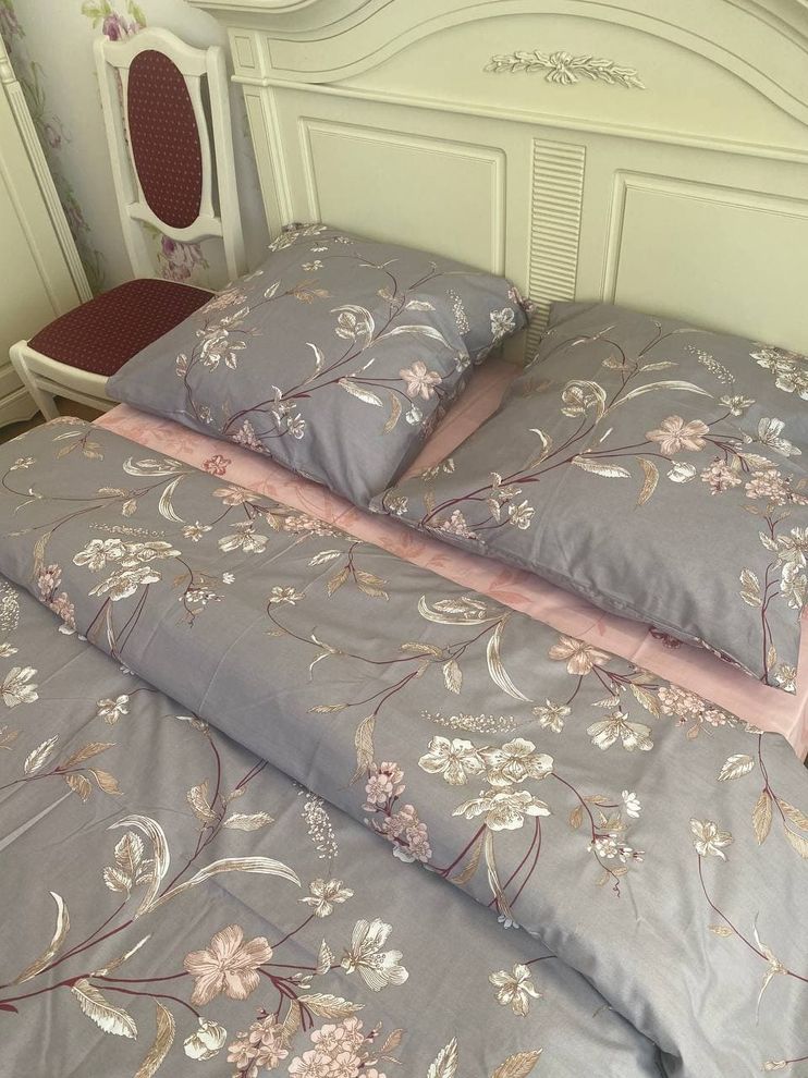 Комплект постельного белья двуспальный евро Бязь Голд Ananasko 154232 140 ниток/см² 154232(e) фото | ANANASKO