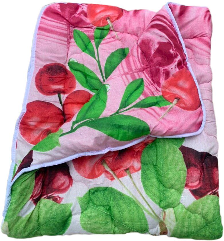 Одеяло полуторное холлофайбер розового цвета Ananasko  K825(1,5) фото | ANANASKO