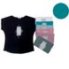 Женская футболка хлопковая темно-бирюзовая 52-54 р Ananasko 5210-1