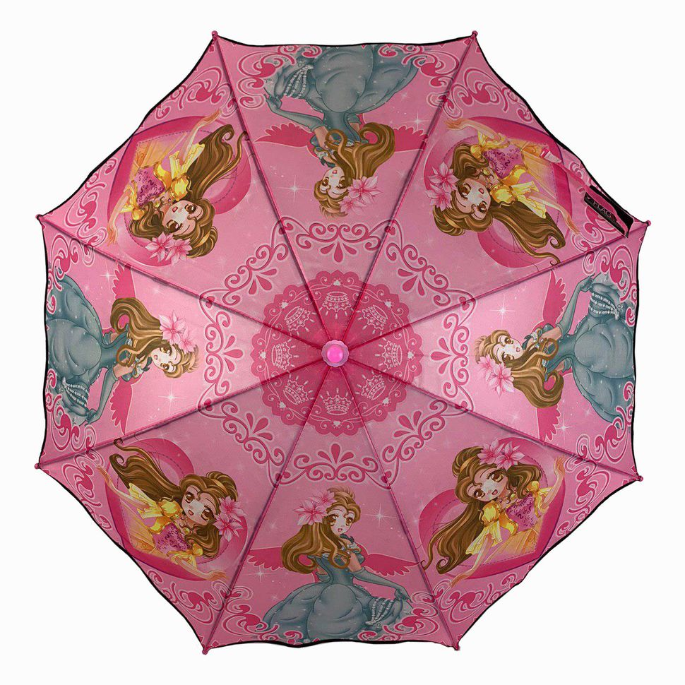 Яскрава дитяча парасоля тростина, Flagman з принцесами, рожевий колір, 601А-3  601А-3 фото | ANANASKO