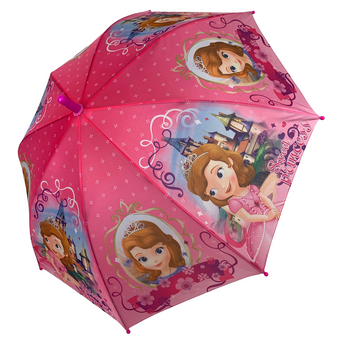 Детский зонт-трость с принцессами, полуавтомат от Paolo Rossi, розовый, 031-1 за 255 грн