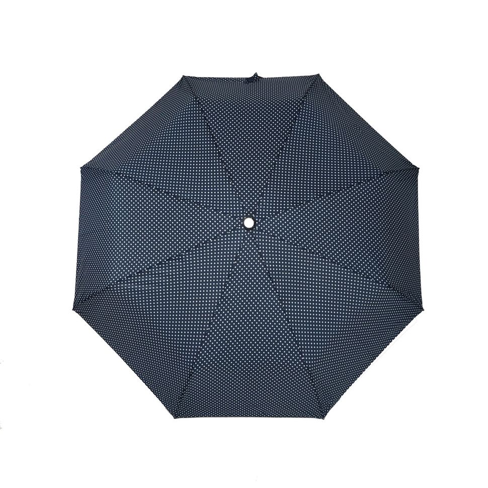 Механічна компактна парасолька в горошок, синій колір, 35013-4  35013-4 фото | ANANASKO