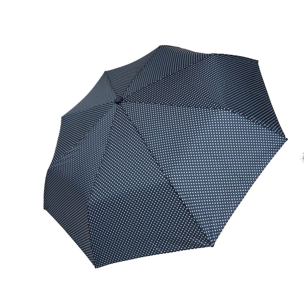 Механический компактный зонт в горошек, синий, 35013-4  35013-4 фото | ANANASKO
