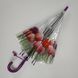 Прозорий зонт-трость з зображенням різних тюльпанів, напівавтомат від фірми "Feeling rain" - 1315-3 1315-3 фото 5 | ANANASKO