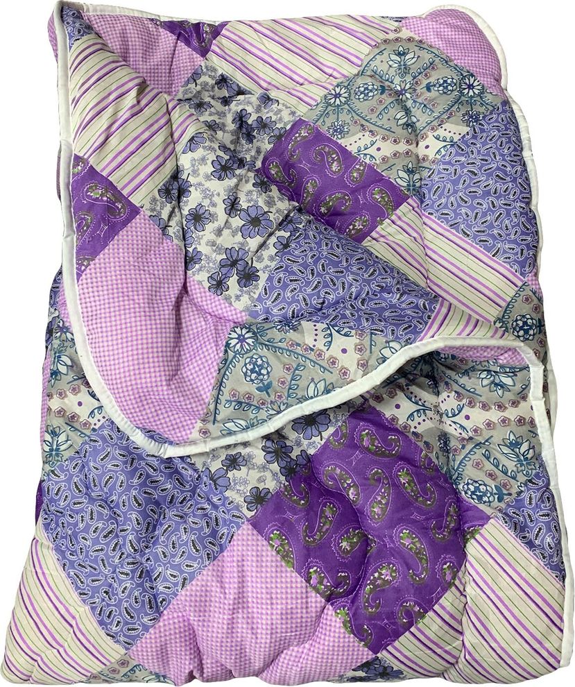 Одеяло полуторное холлофайбер фиолетового цвета Ananasko K857  K857(1,5) фото | ANANASKO