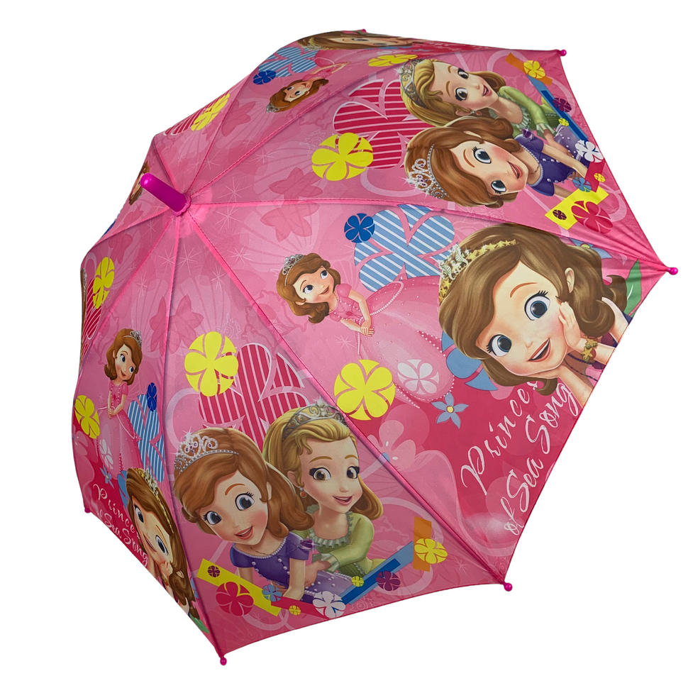 Детский зонт-трость с принцессами, полуавтомат от Paolo Rossi, розовый, 031-2  031-2 фото | ANANASKO
