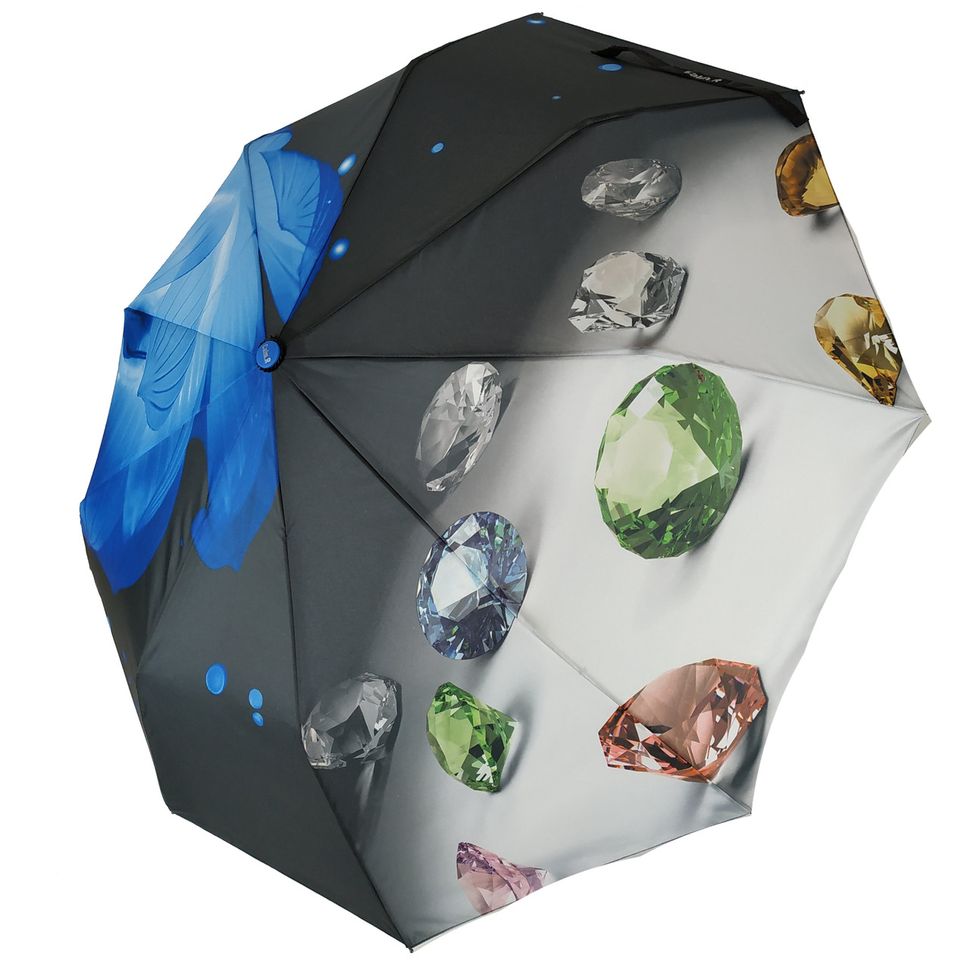 Жіноча парасоля напівавтомат "Calm Rain", модель "Brilliant" на 9 спиць, 125-6  125-6 фото | ANANASKO