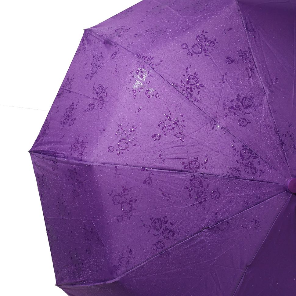 Женский зонт-полуавтомат на 10 спиц Bellisimo "Flower land", проявка, фиолетовый цвет, 461-2  461-2 фото | ANANASKO