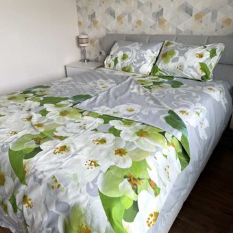 Комплект постельного белья двуспальный евро Бязь Полиэстер Ananasko 850309 90 ниток/см² 850309(e) фото | ANANASKO