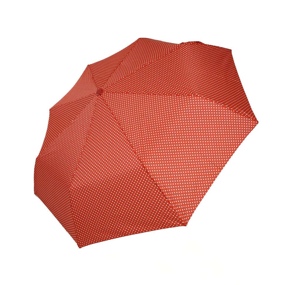 Механический компактный зонт в горошек от фирмы "SL", красный, 35013-5  35013-5 фото | ANANASKO