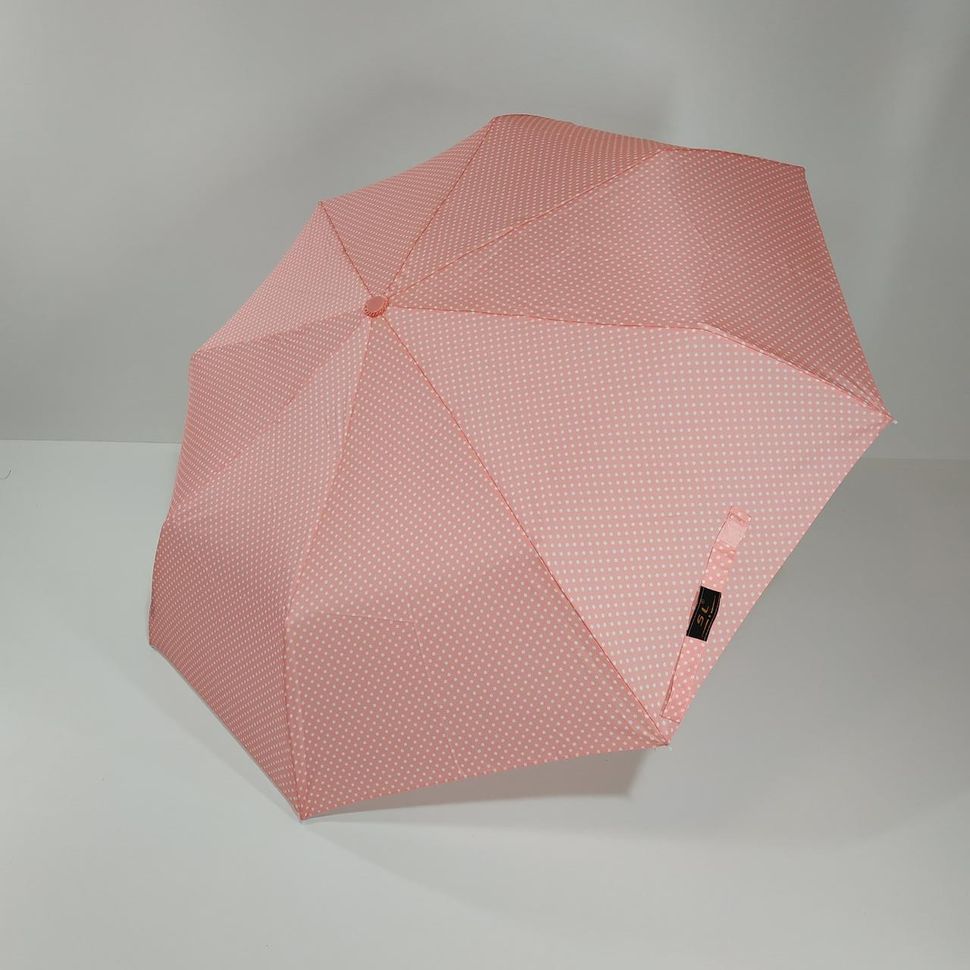 Механічна компактна парасолька в горошок, рожевий колір, 35013-6  35013-6 фото | ANANASKO
