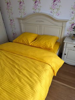 Комплект постельного белья двуспальный евро Страйп сатин Ananasko 541212  541212(e) фото | ANANASKO