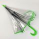 Детский прозрачный зонт трость от Max Comfort с салатовой ручкой, 027-4 027-4 фото 6 | ANANASKO