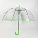 Детский прозрачный зонт трость от Max Comfort с салатовой ручкой, 027-4 027-4 фото 1 | ANANASKO