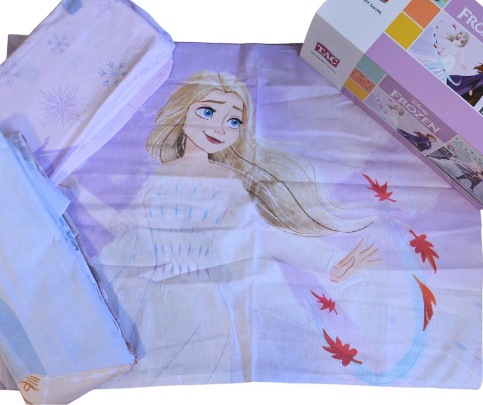 Детское постельное белье полуторное Ранфорс Disney Frozen Breezy TAC T31855   T31855 фото | ANANASKO