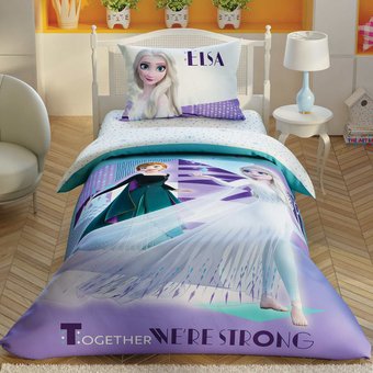 Детское постельное белье полуторное Ранфорс Disney Frozen 2 Crystal TAC T31253  T31253 фото | ANANASKO