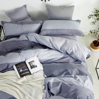 Комплект постельного белья двуспальный евро на резинке Бязь Голд Ananasko 145010 115 г/м² 145010(e) фото | ANANASKO