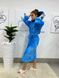 Халат жіночий плюшевий блакитний 48-52 р H9 Lakerta H9(48-52) фото 2 | ANANASKO
