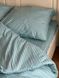 Комплект постельного белья двуспальный евро Страйп сатин Бирюзовый Ananasko 545210 545210(e) фото 4 | ANANASKO