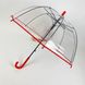 Детский прозрачный зонт трость от Max Comfort с красной ручкой, 027-5 027-5 фото 2 | ANANASKO
