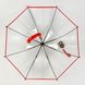 Детский прозрачный зонт трость от Max Comfort с красной ручкой, 027-5 027-5 фото 4 | ANANASKO