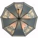 Жіноча парасоля-напівавтомат з принтом нічного міста від Flagman, коричневий, 509-4 509-4 фото 3 | ANANASKO