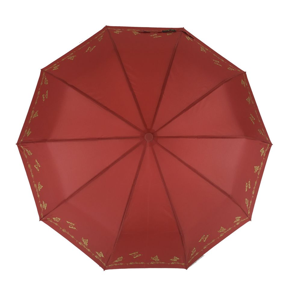 Жіноча парасоля напівавтомат Bellissimo на 10 спиць, бордовий, 18308-8  18308-8 фото | ANANASKO