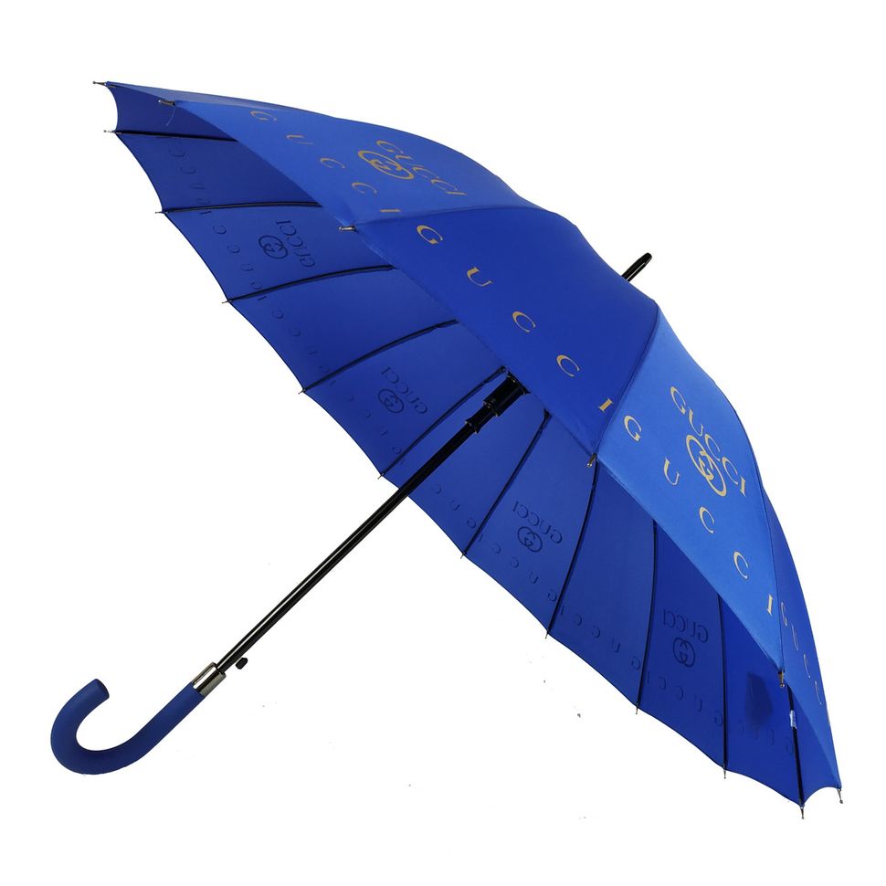 Женский зонт-трость с логотипами брендов, полуавтомат, синий, 1001-3  1001-3 фото | ANANASKO