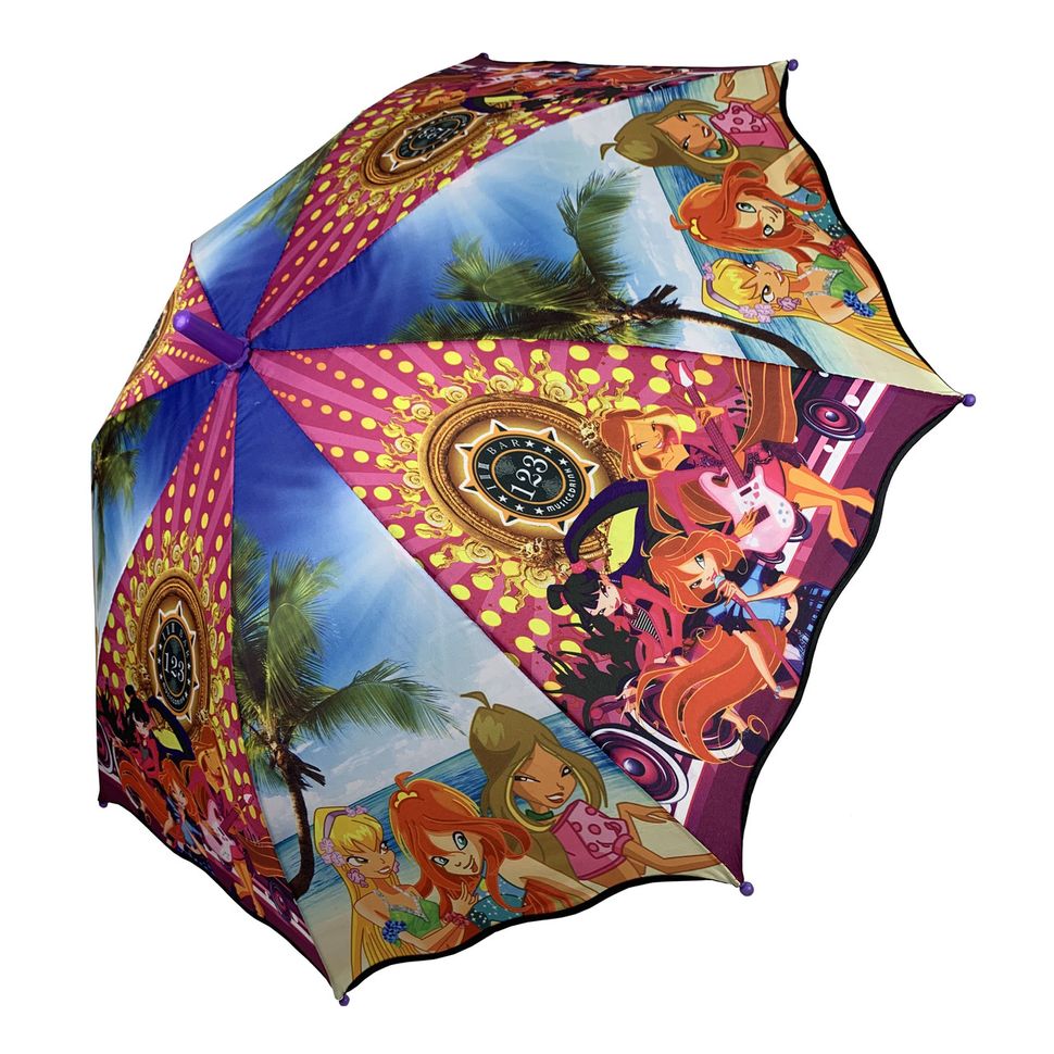Детский зонтик-трость с принцессами от Paolo-Rossi, разноцветный, pr007-3  pr007-3 фото | ANANASKO