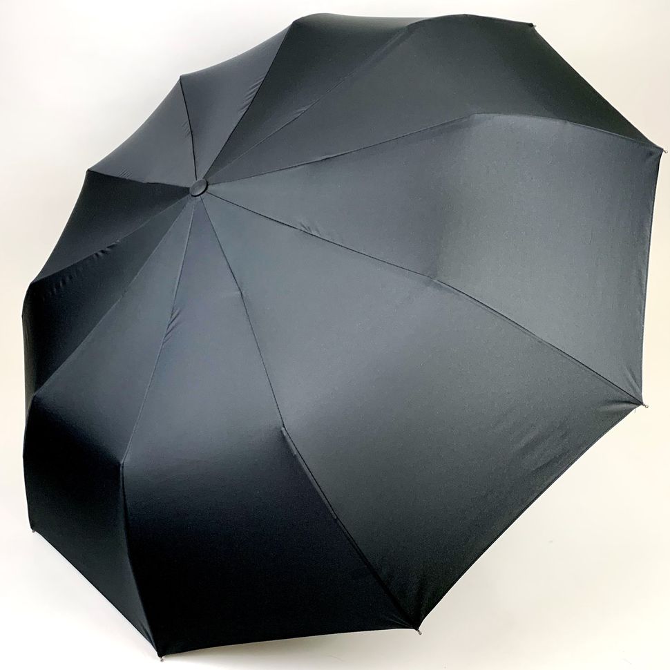 Мужской складной зонт-полуавтомат, с прямой ручкой от Flagman, есть антиветер, черный, fl530-1  fl530-1 фото | ANANASKO