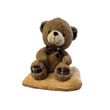 Детский плед 150х120 см с игрушкой Медвежонок светло-коричневый Ananasko P330