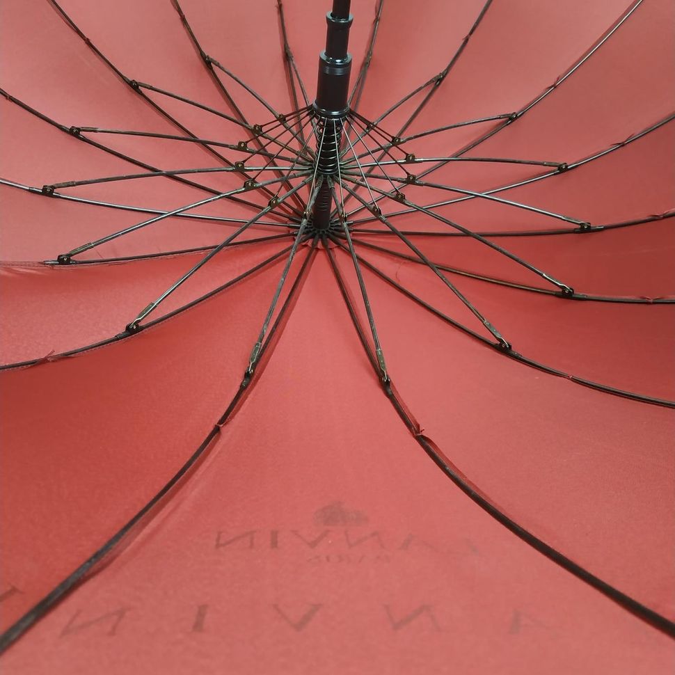 Женский зонт-трость с логотипами брендов, полуавтомат, бордовый, 1001-4  1001-4 фото | ANANASKO