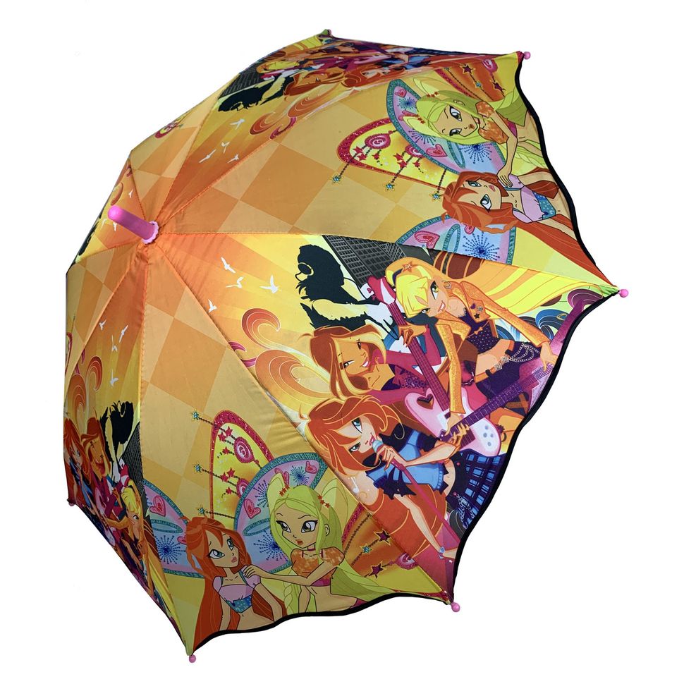 Детский зонтик-трость с принцессами от Paolo-Rossi, разноцветный, pr007-4  pr007-4 фото | ANANASKO