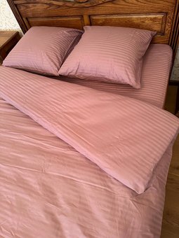 Комплект постельного белья двуспальный евро Страйп сатин Ananasko 541511  541511(e) фото | ANANASKO