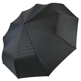 Автоматический зонт Три слона на 10 спиц, черный цвет, 333-1