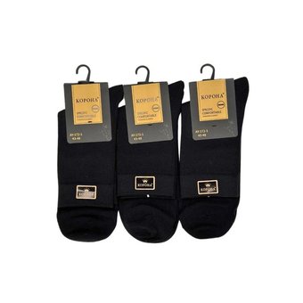 Шкарпетки чоловічі високі 43-47 р. чорні Корона ndm-A172-1 (6 шт/уп)  ndm-A172-1 фото | ANANASKO