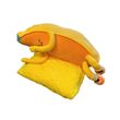Детский плед 150х120 см с игрушкой Банан желтый Ananasko P332