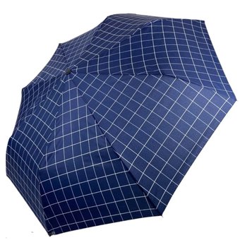 Зонтик полуавтомат на 8 спиц синий в клеточку Toprain Ig02023-1  Ig02023 фото | ANANASKO