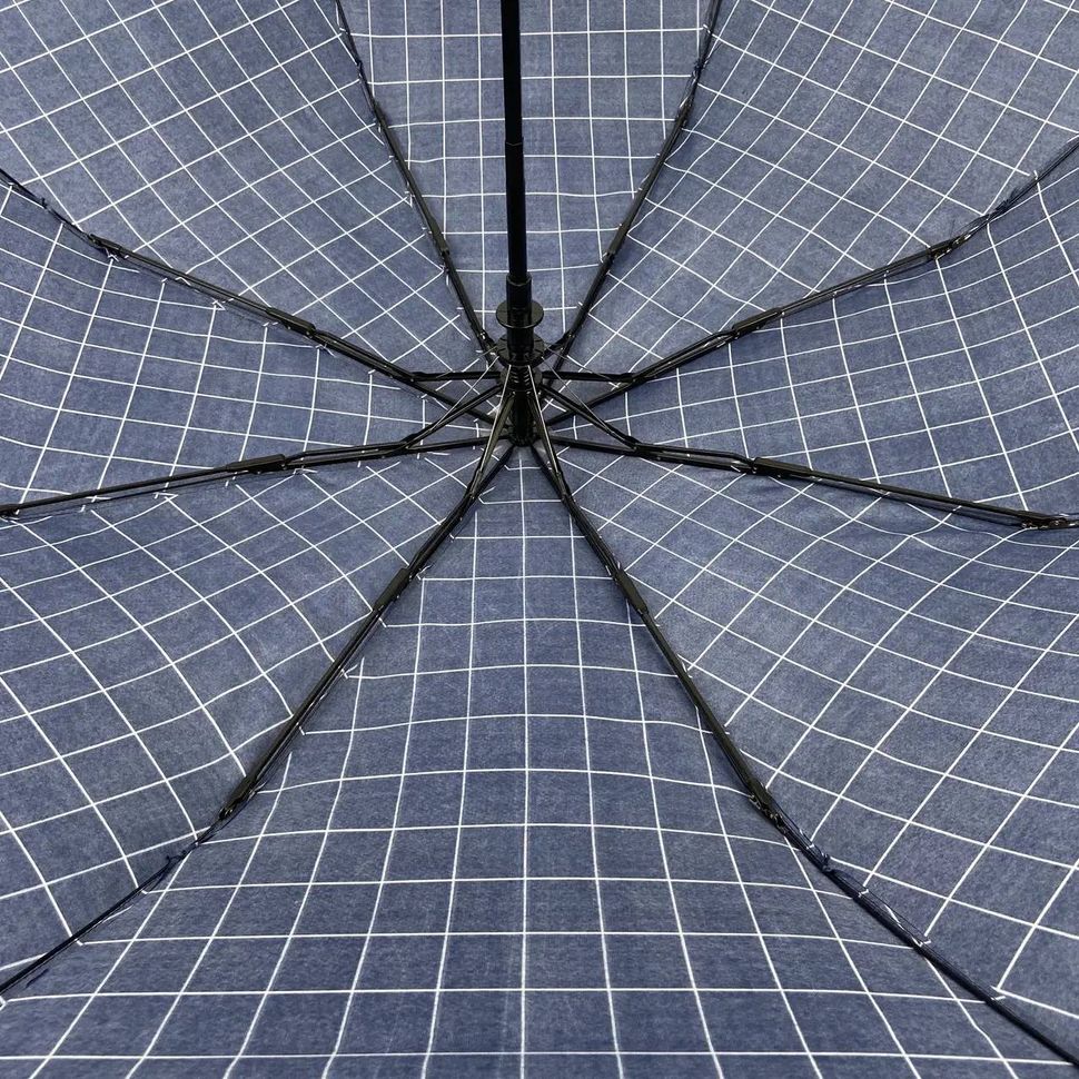 Зонтик полуавтомат на 8 спиц синий в клеточку Toprain Ig02023-1  Ig02023 фото | ANANASKO
