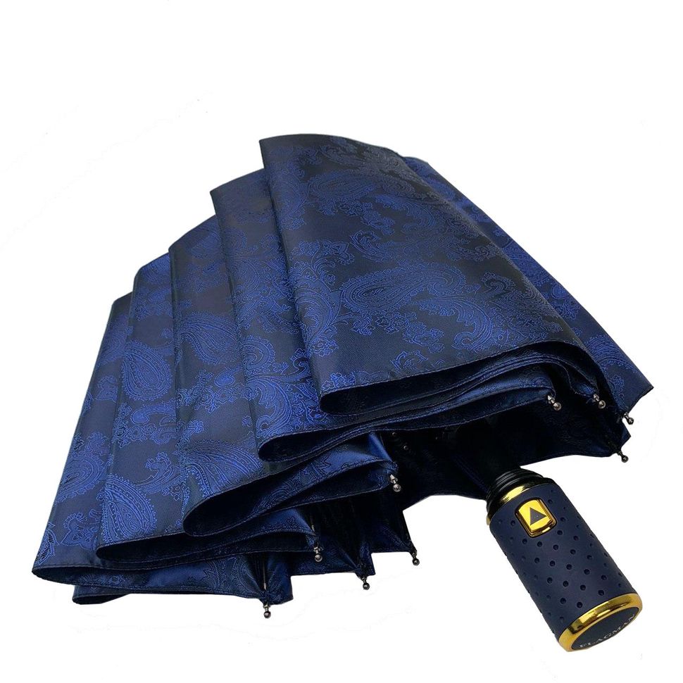 Женский зонт-полуавтомат с жаккардовым куполом "хамелеон" от Flagman, синий, 513-1  513-1 фото | ANANASKO
