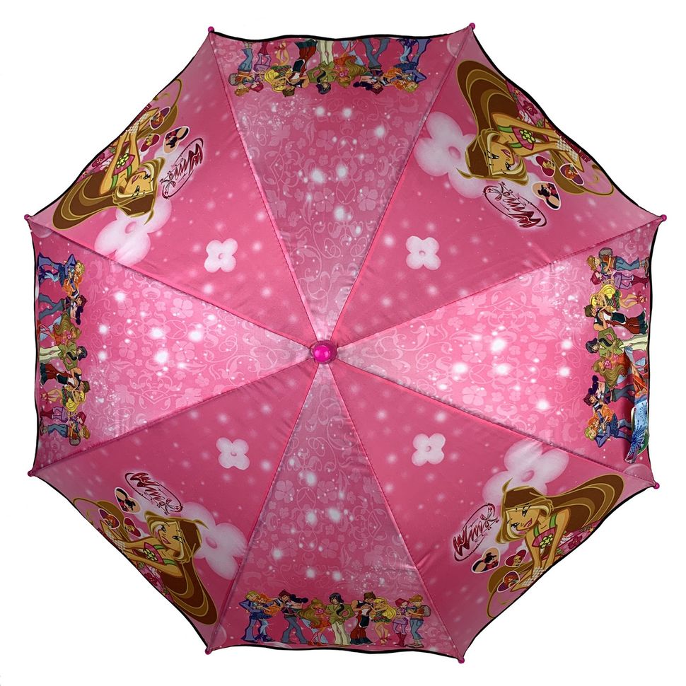 Дитяча парасоля-тростина з принцесами від Paolo-Rossi, рожевий колір, pr007-6  pr007-6 фото | ANANASKO