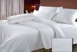 Комплект постельного белья двуспальный на резинке Страйп сатин Белый Ananasko 554321