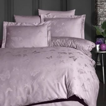 Комплект постельного белья двуспальный евро Сатин-жаккард Corina Lovender First Choice SG4 180 ниток/м² SG4(e) фото | ANANASKO
