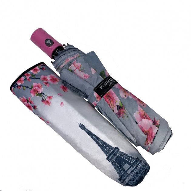 Жіноча парасоля автомат Flagman з ейфелевою вежею в подарунковій упаковці, 545-1  545-1 фото | ANANASKO