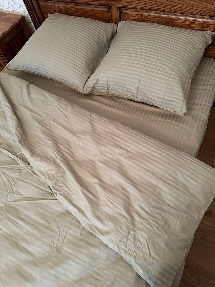 Комплект постельного белья двуспальный Страйп сатин Ananasko 540518  540518(2,0) фото | ANANASKO